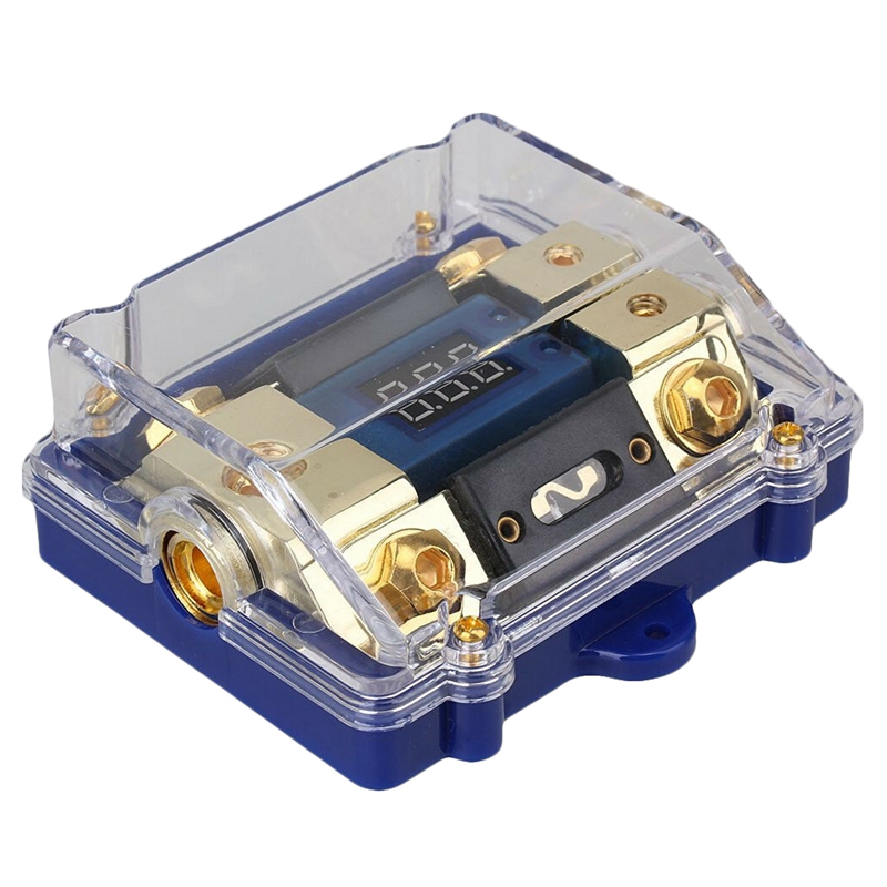 100A 3-Way Car Audio Stereo Fuse Holder/Ground Cable Splitter