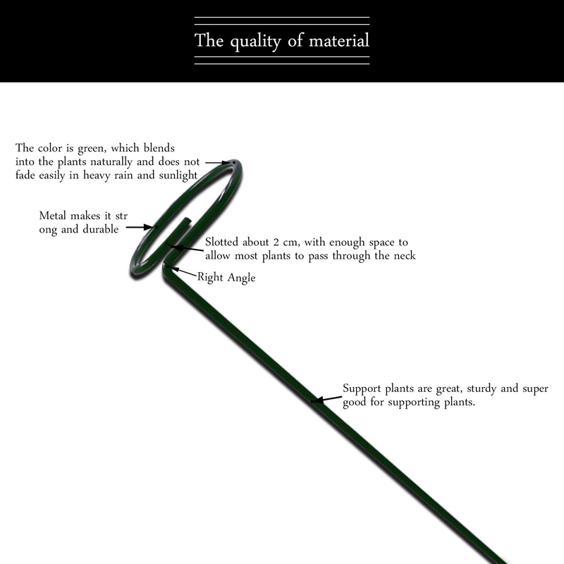 Juego de 5 Estacas de Soporte para Plantas de JardíN Estaca de Soporte