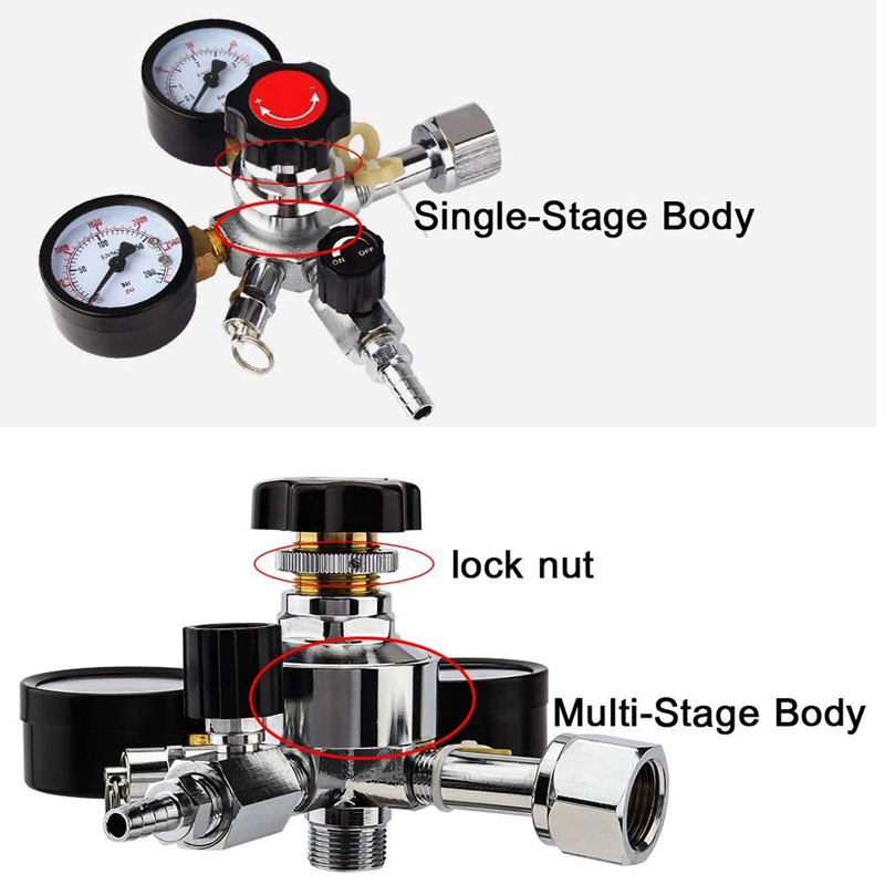 Keg Regulator CO2 CGA320, 060 PSI Working Pressure, 03000 PSI Tank