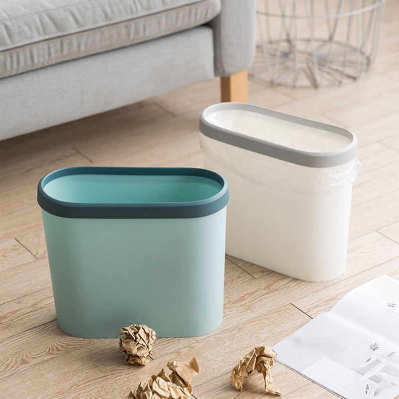 Schmale Schlanke MüLleimer Quadratische Form PP Papierkorb mit Deckel