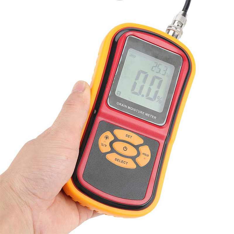 GM640 Food Moisture Meter with Probe Needle Corn Wheat Rice Temperature