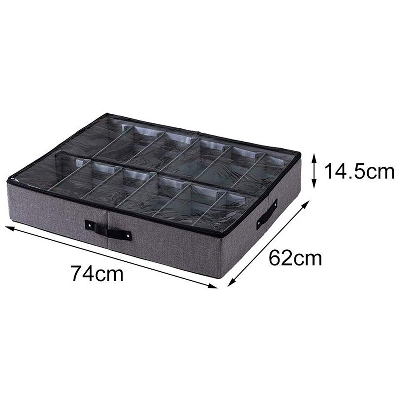 Aufbewahrungstasche für Schuhe Unter Dem Bett mit Durchsichtigem Deckel