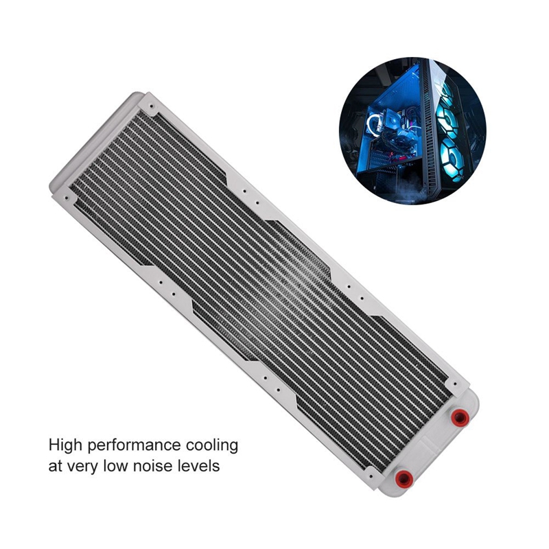 5X(360mm Aluminum Radiator White Heat Sink Computer Water Cooling