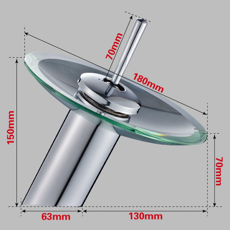 Bade Zimmer Wasserhahn Glas Wasserfall Wasserhahn Bade Zimmer Schrank