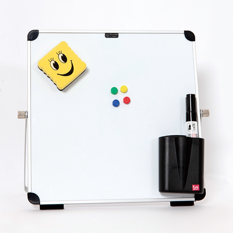 Small Desktop Dry Erase Board Portable Small Magnetic Double Sided 