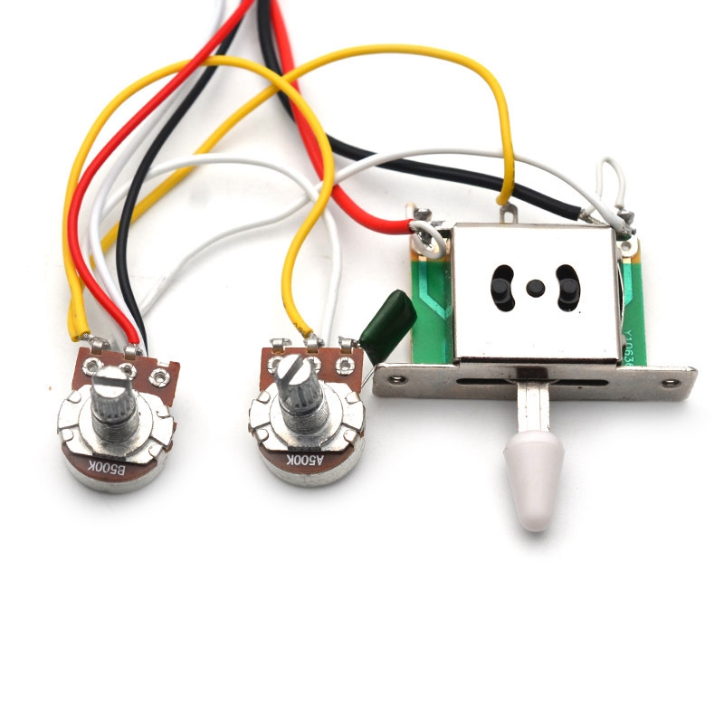 5X(Electric Guitar Pickup Wiring Harness Prewired 3-Way Switch HH