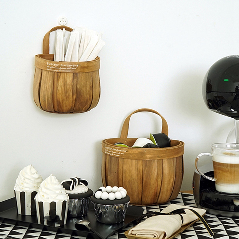 FranzöSischer Aufbewahrungskorb Holz HäNgender Organizer Kleine Sache