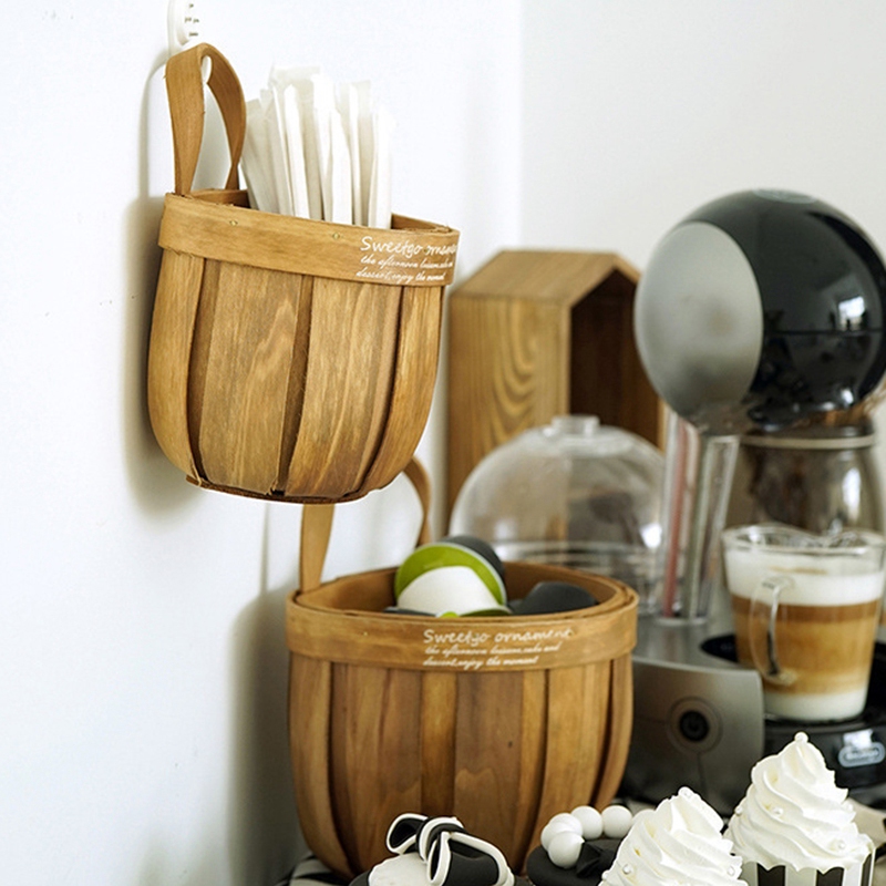 FranzöSischer Aufbewahrungskorb Holz HäNgender Organizer Kleine Sache