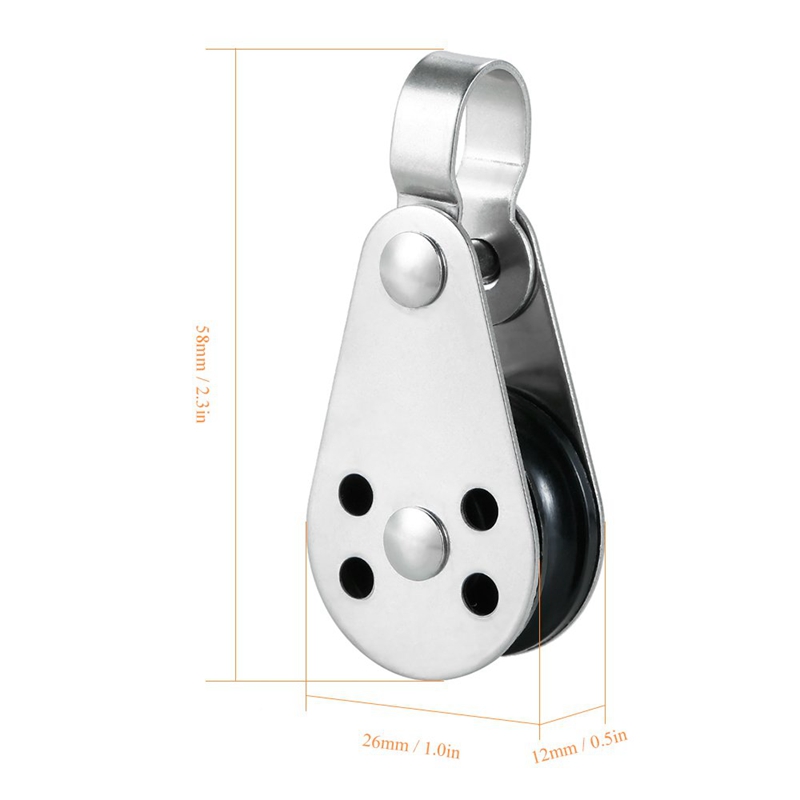 2 Piezas Bloques de Polea de Acero Inoxidable para Kayac Canoa Barco