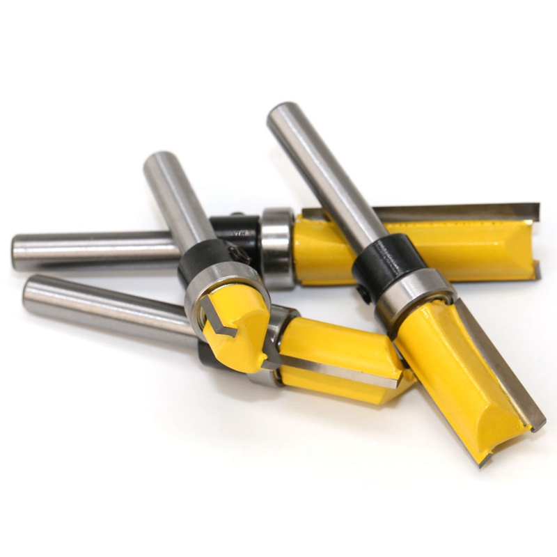 4Pcs Flush Trim Router Bits Top Bearing Router Bit 1/4 inch Shank