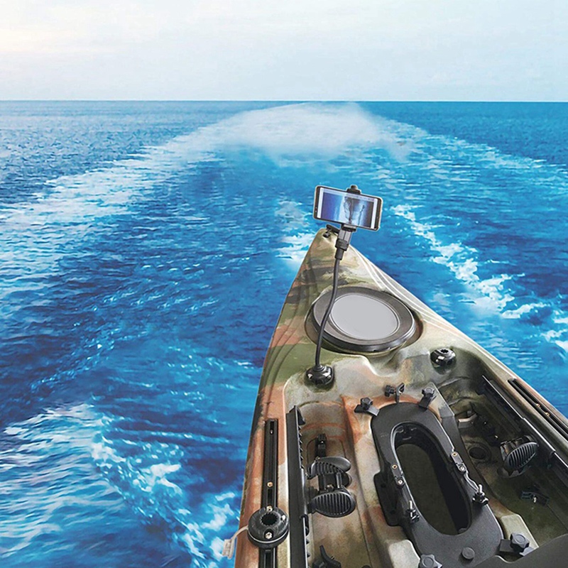 2X(Kayak Cell Phone Holders Kayak Accessory with Half Round Mount Base