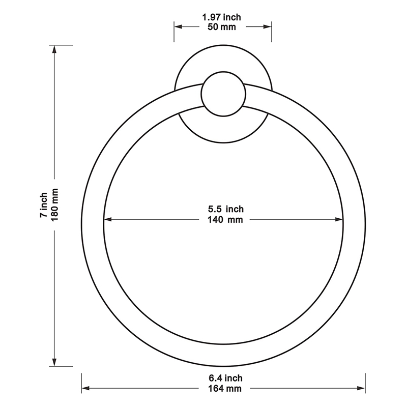 Toallero Negro Toallero de Mano Toallero de Baño Toallero para Colgar