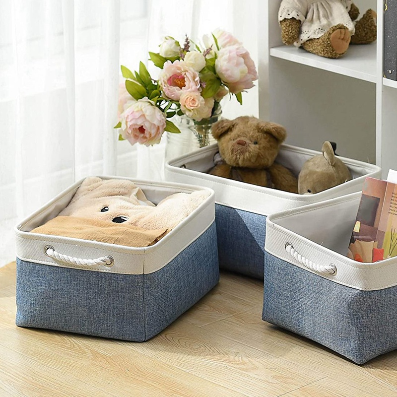 Grandes Cestas de Almacenamiento para Organizar Cestas de Tela Set