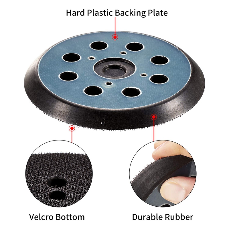 20X(2 Pieces Sander Pad Replaces 5 Inch 8 Hole Hook and Loop Orbital eBay