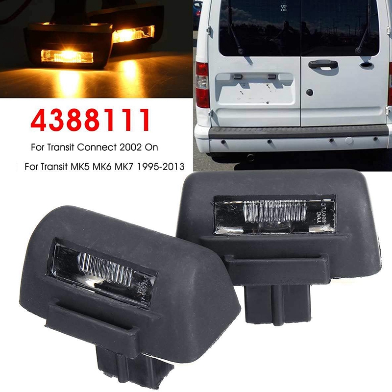 2Pcs Car Number License Plate Light Lamp Fit for Ford Transit MK5 MK6