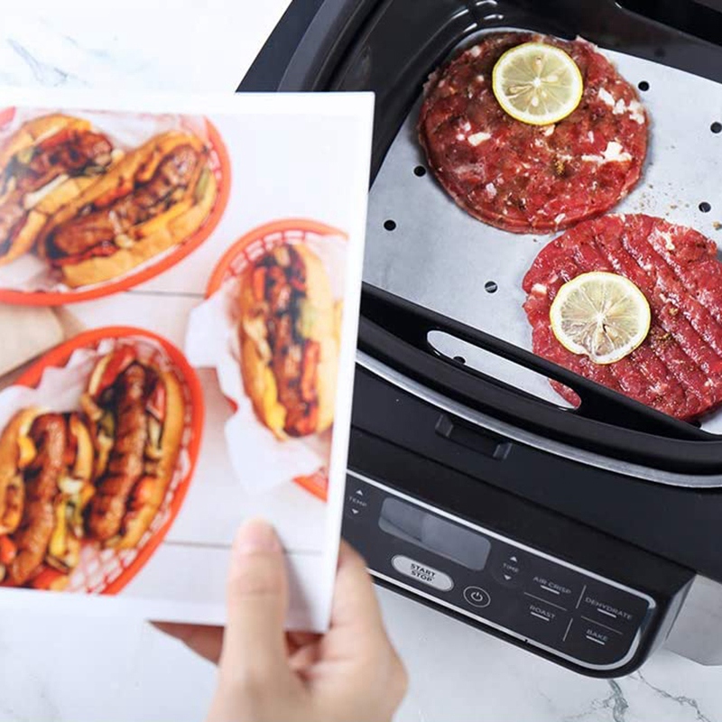 200 Sheets of 8 Inches Air Fryer Liner Perforated Baking Parchment Oven Ste K9T8 eBay