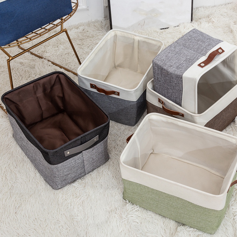 3 Pack Faltbarer VorratsbehäLter Robuster Stoff WüRfel BehäLter Aus