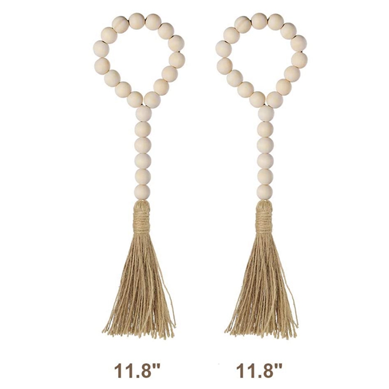 Guirnalda de Cuentas de Madera, DecoracióN de Cuentas de Madera Antigua