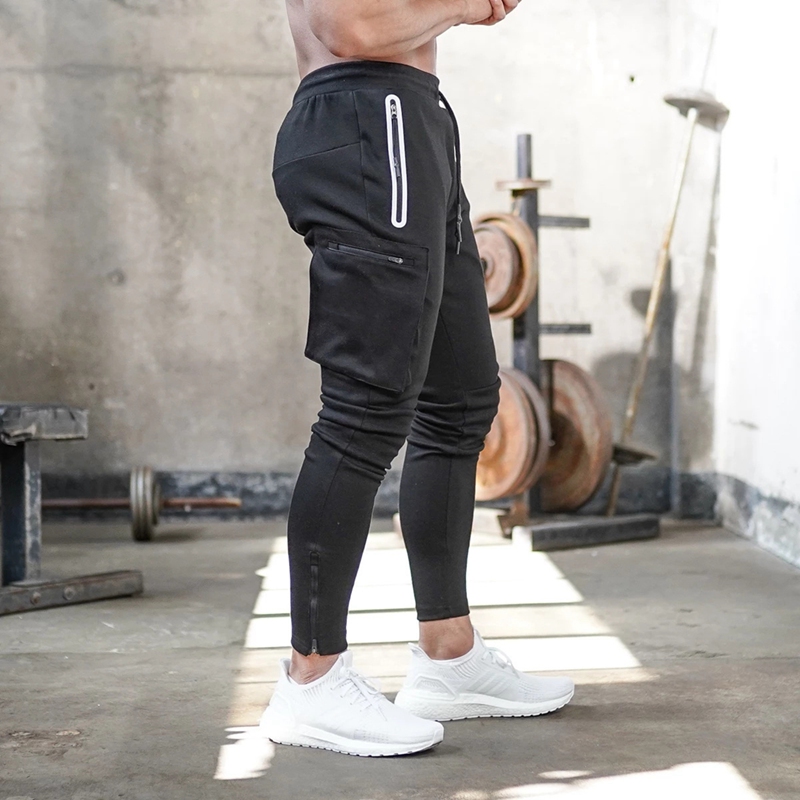 PANTALONI FITNESS DA uomo Pantaloni sportivi affusolati con tasche con  cerniera Running Y5L4 EUR 16,18 - PicClick IT