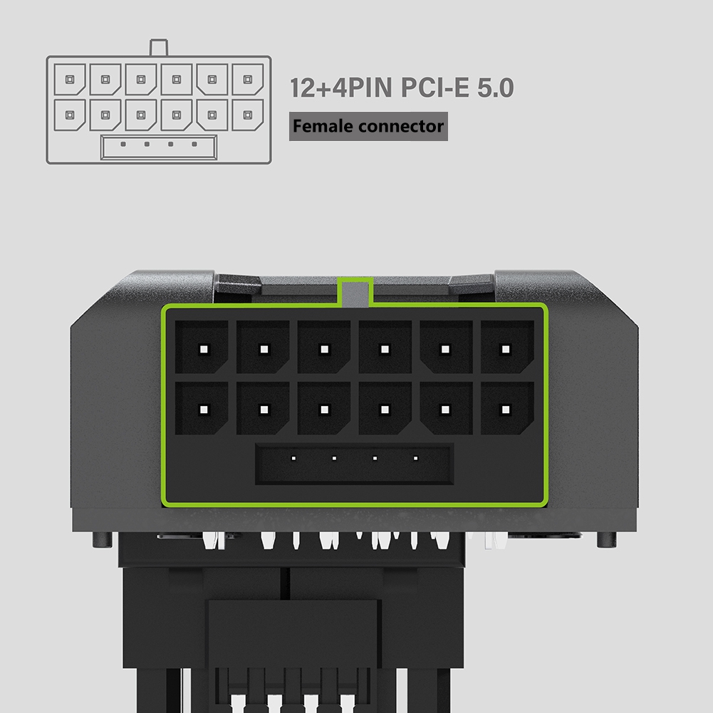 Power Supply Connector 16Pin(12+4PIN) ATX3.0 12VHPWR 450W Graphics Card GPU9553 - Afbeelding 21 van 21