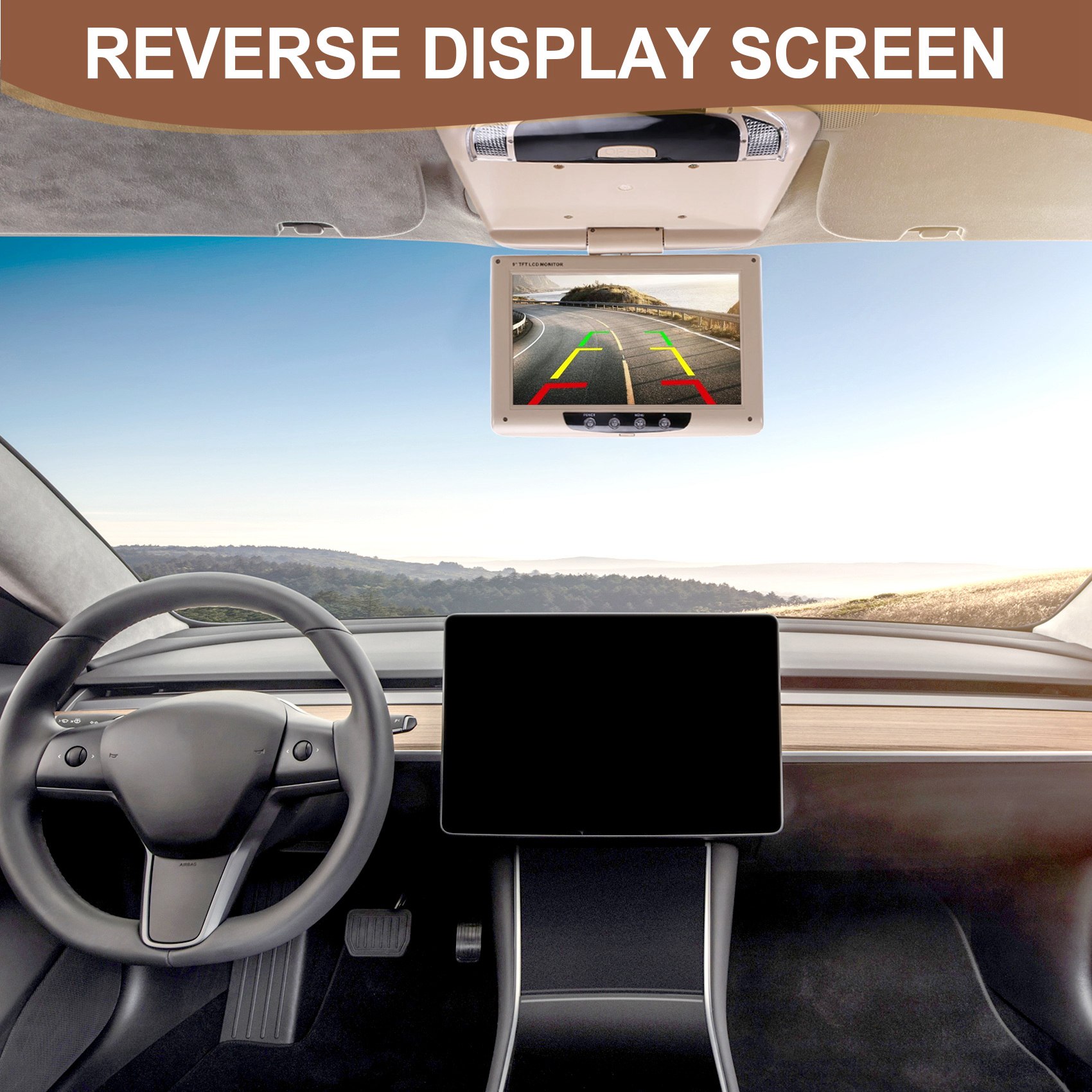 Car Roof Monitor Lcd Flip Screen Top Multimedia Video Ceiling Roof Mounted9430 - Picture 3 of 15