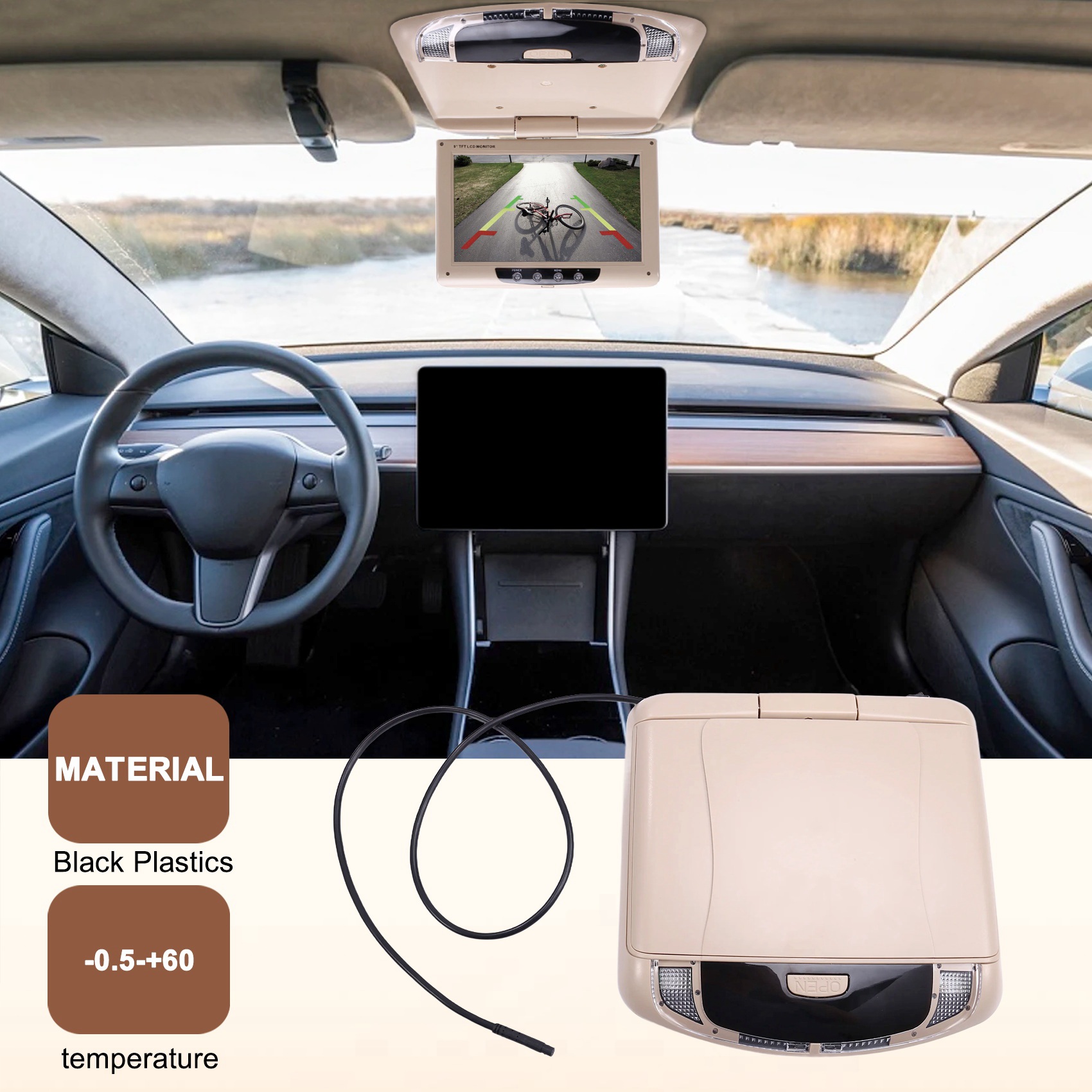 Car Roof Monitor Lcd Flip Screen Top Multimedia Video Ceiling Roof Mounted9430 - Picture 7 of 15
