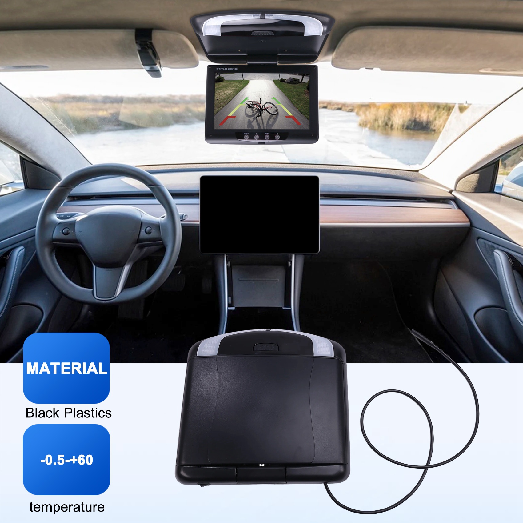 Car Roof Monitor Lcd Flip Screen Top Multimedia Video Ceiling Roof Mounted9430 - Picture 14 of 15