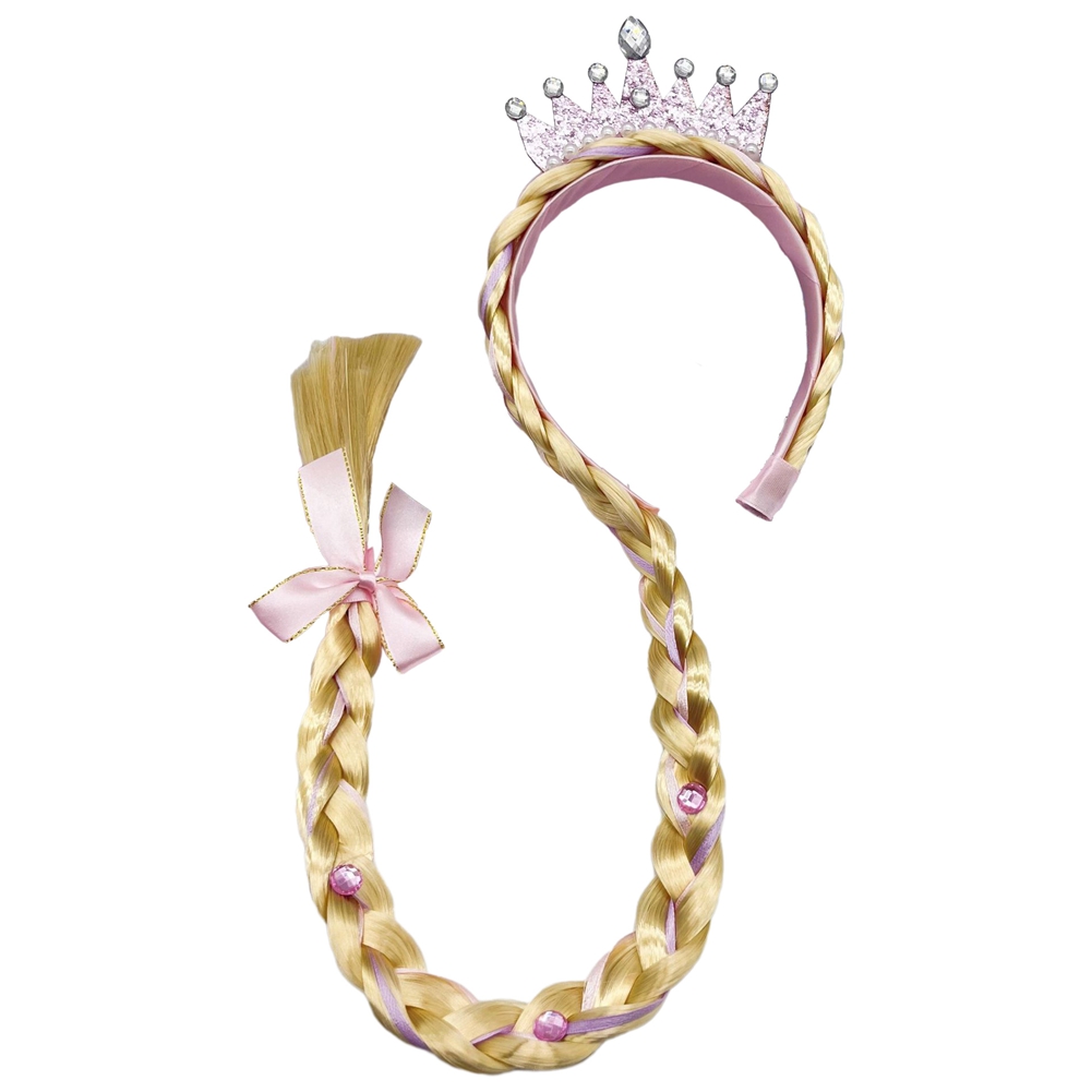 Peruca Princesa, Peruca Princesa Larga Trenzada, Diadema para 1154 - Imagen 10 de 17