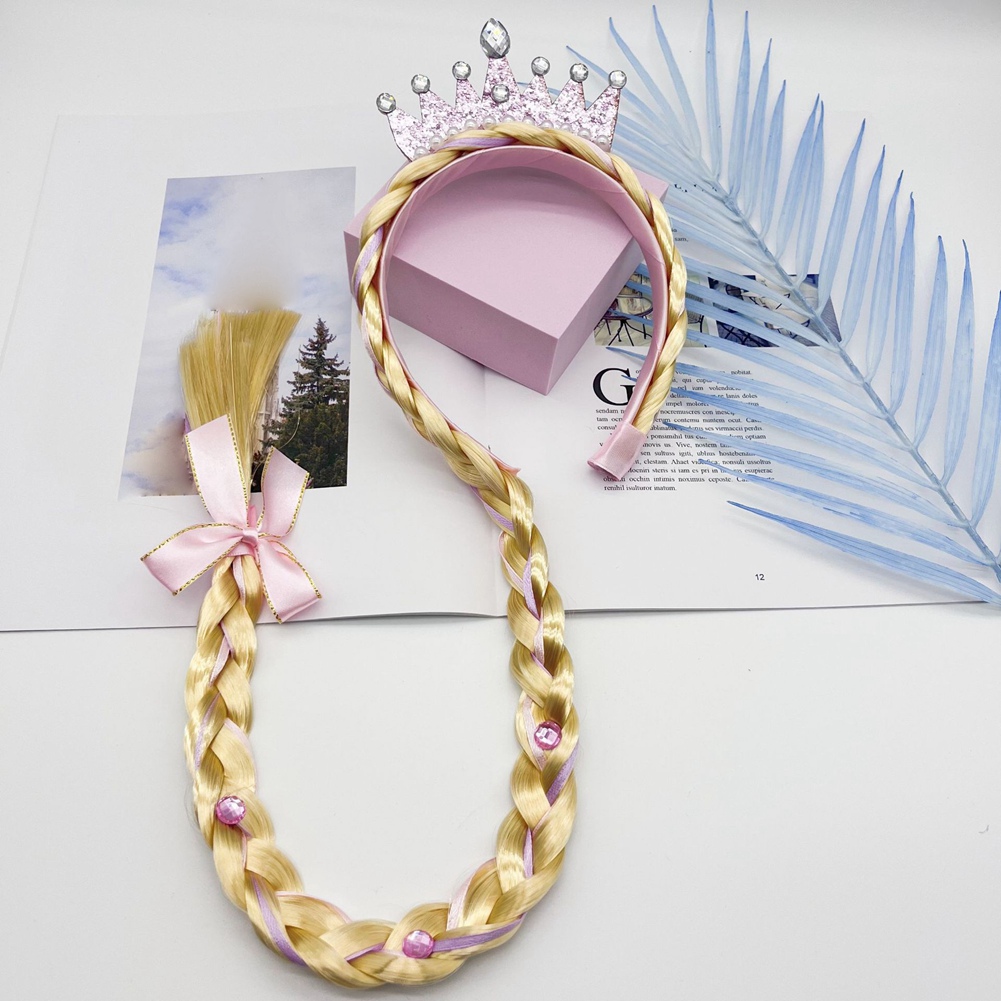 Peruca Princesa, Peruca Princesa Larga Trenzada, Diadema para 1154 - Imagen 14 de 17