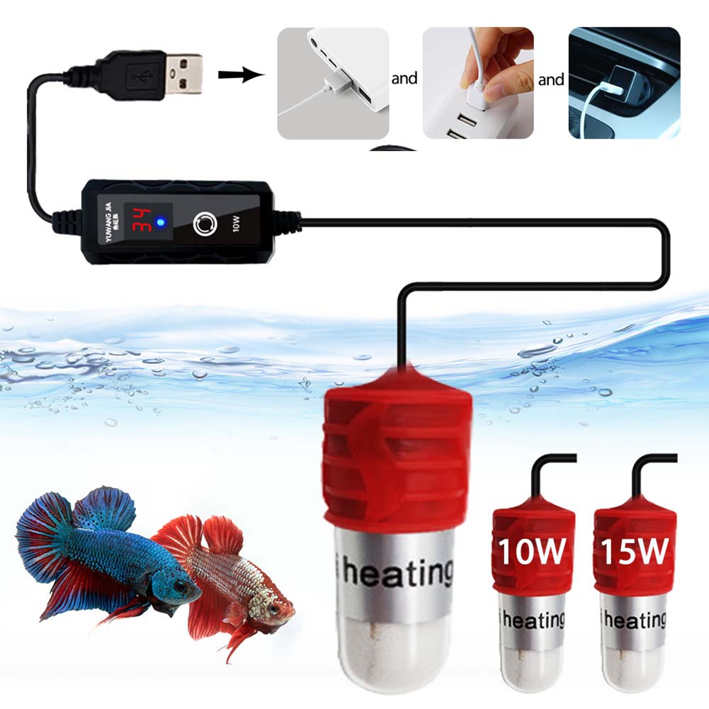 Mini-Aquarium-Heizstab, Mini-Heizung für Kleine Aquarien, USB-Ladethermosta8284 - Bild 15 von 17