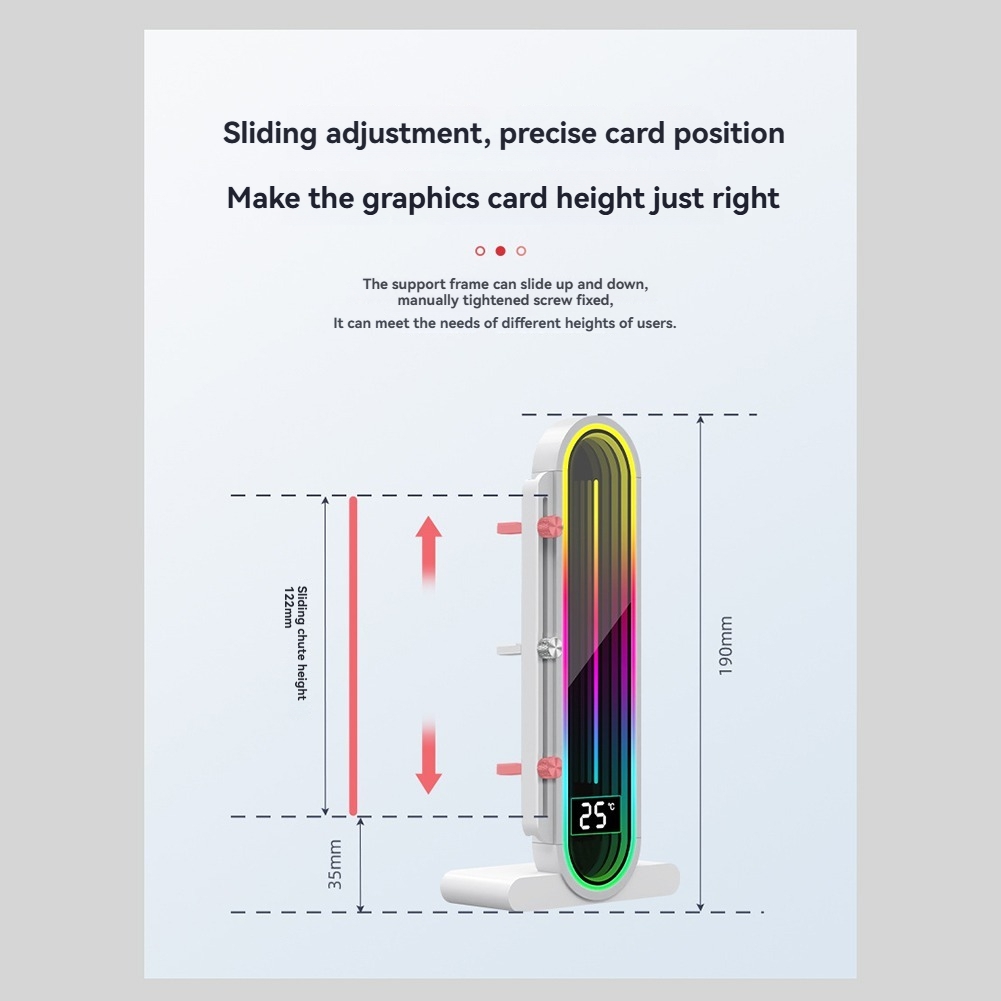 Graphics Card Anti-Sag Bracket with ARGB Sync, Temperature Display,9798 - Afbeelding 21 van 21