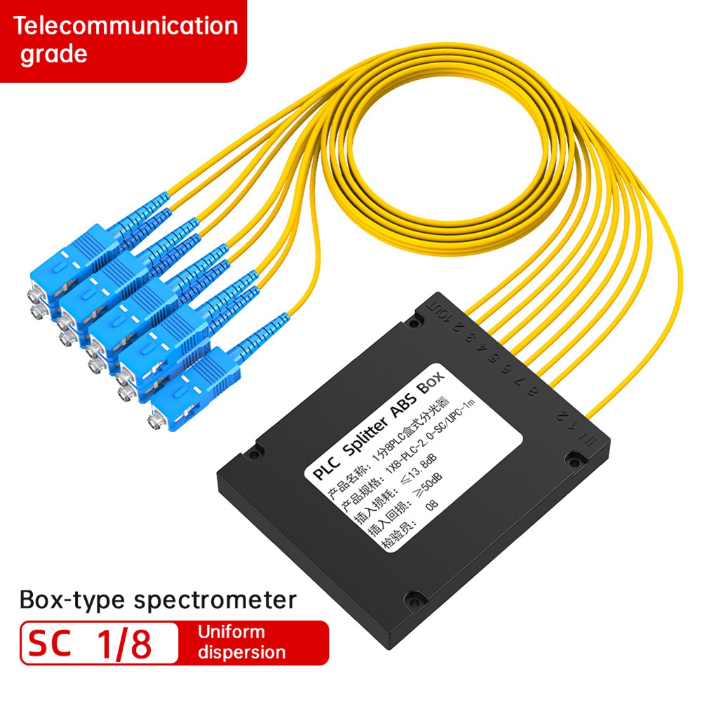 Fiber Optic Splitter Box ABS Box SC/UPC PLC Splitter Fiber Optical Splitter F8W5 - Photo 18/19