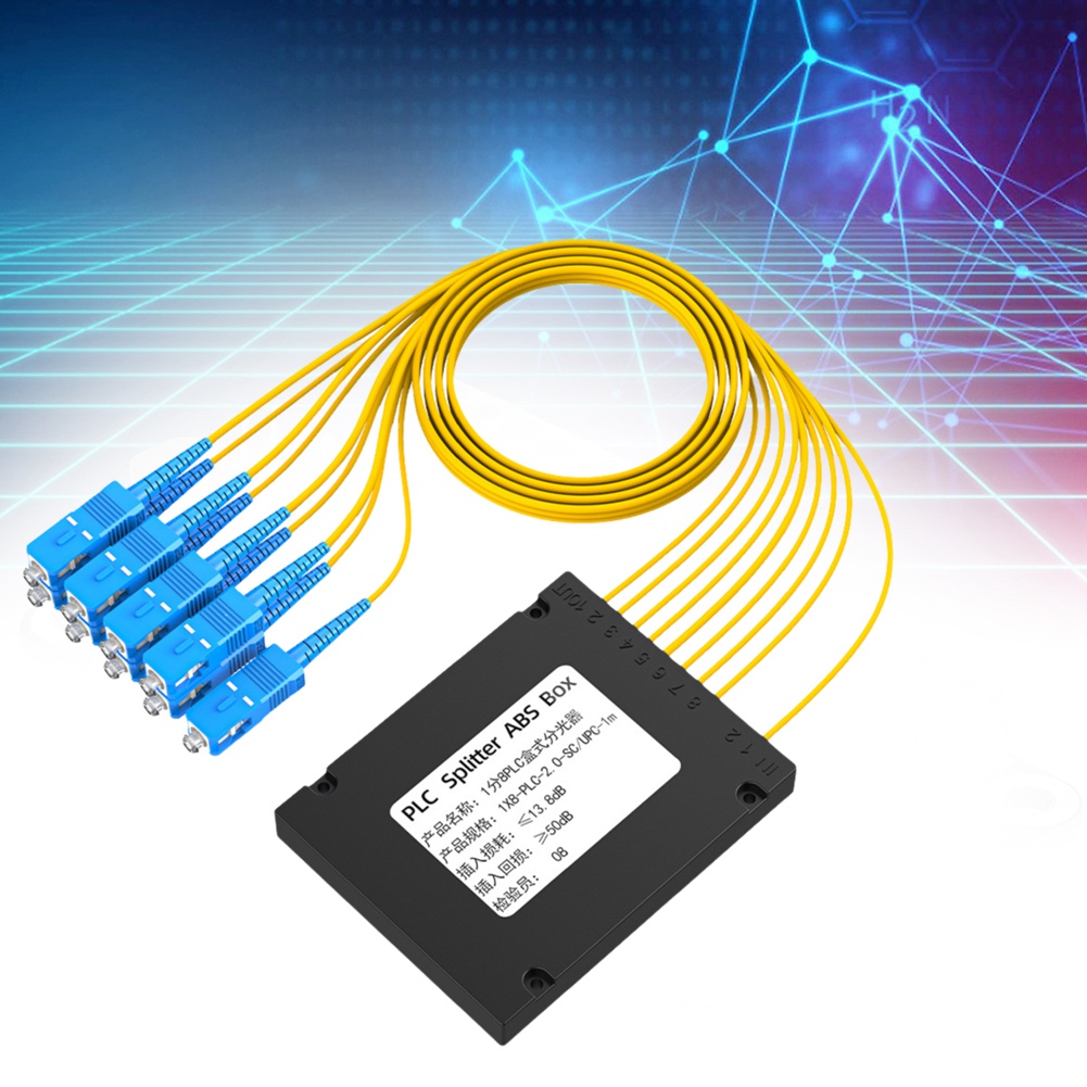Fiber Optic Splitter Box ABS Box SC/UPC PLC Splitter Fiber Optical Splitter F8W5 - Photo 16/19